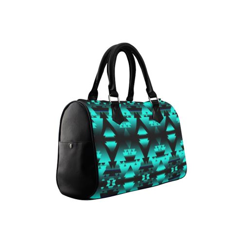 Dark-Deep Lake-Winter-Camp Boston Handbag (Model 1621) Boston Handbags (1621) e-joyer