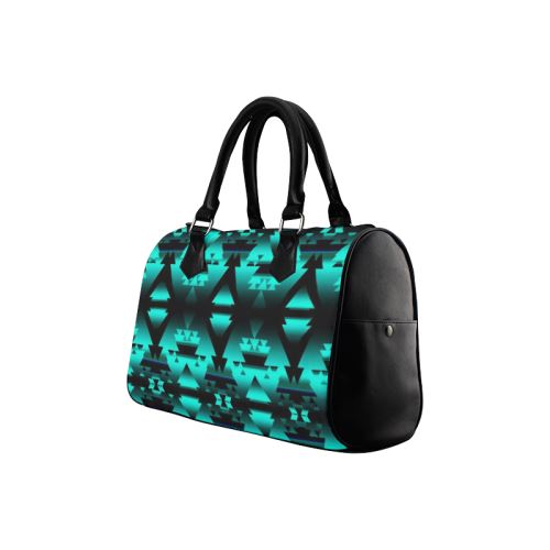 Dark-Deep Lake-Winter-Camp Boston Handbag (Model 1621) Boston Handbags (1621) e-joyer