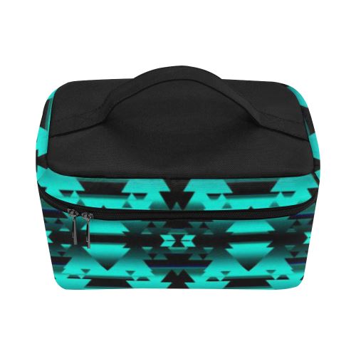 Dark-Deep Lake-Winter-Camp Cosmetic Bag/Large (Model 1658) Cosmetic Bag e-joyer