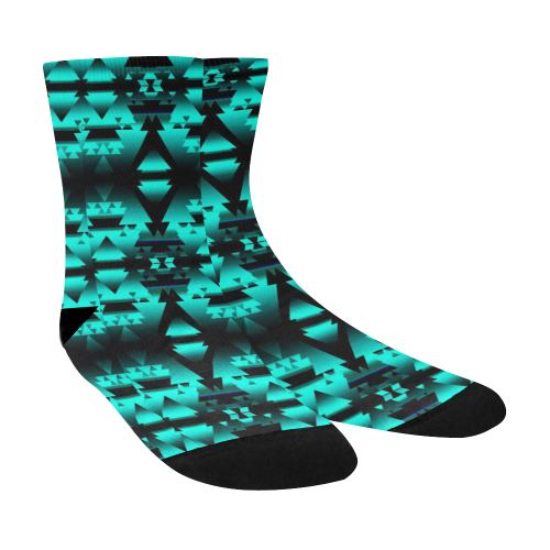Dark-Deep Lake-Winter-Camp Crew Socks Crew Socks e-joyer