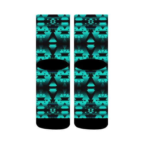 Dark-Deep Lake-Winter-Camp Crew Socks Crew Socks e-joyer