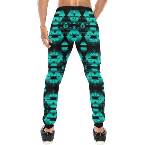 Dark-Deep Lake-Winter-Camp Men's All Over Print Sweatpants (Model L11) Men's All Over Print Sweatpants (L11) e-joyer