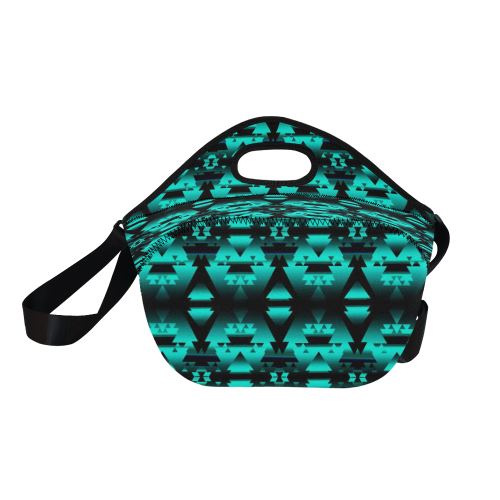 Dark-Deep Lake-Winter-Camp Neoprene Lunch Bag/Large (Model 1669) Neoprene Lunch Bag/Large (1669) e-joyer