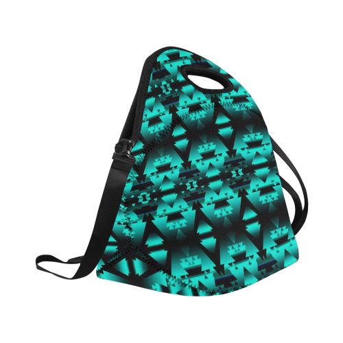 Dark-Deep Lake-Winter-Camp Neoprene Lunch Bag/Large (Model 1669) Neoprene Lunch Bag/Large (1669) e-joyer