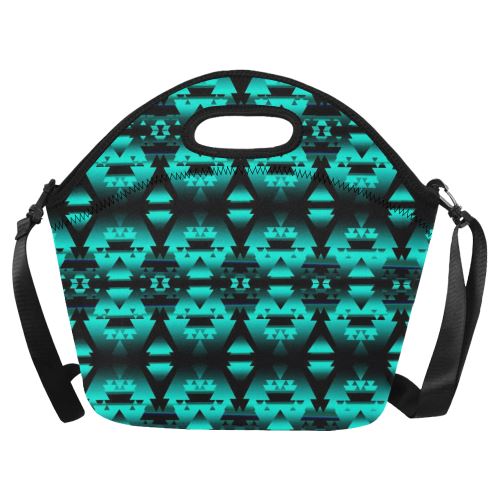 Dark-Deep Lake-Winter-Camp Neoprene Lunch Bag/Large (Model 1669) Neoprene Lunch Bag/Large (1669) e-joyer