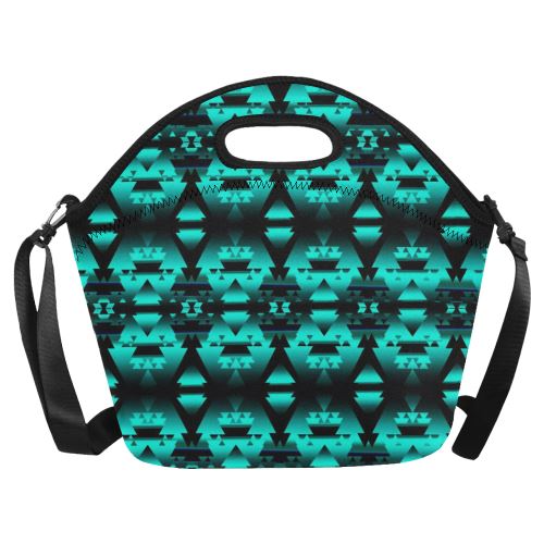 Dark-Deep Lake-Winter-Camp Neoprene Lunch Bag/Large (Model 1669) Neoprene Lunch Bag/Large (1669) e-joyer