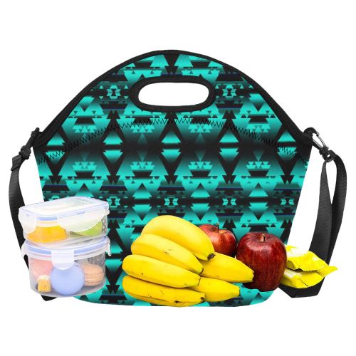 Dark-Deep Lake-Winter-Camp Neoprene Lunch Bag/Large (Model 1669) Neoprene Lunch Bag/Large (1669) e-joyer