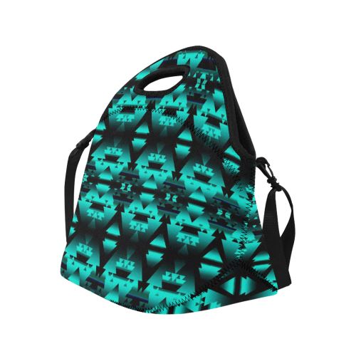Dark-Deep Lake-Winter-Camp Neoprene Lunch Bag/Large (Model 1669) Neoprene Lunch Bag/Large (1669) e-joyer