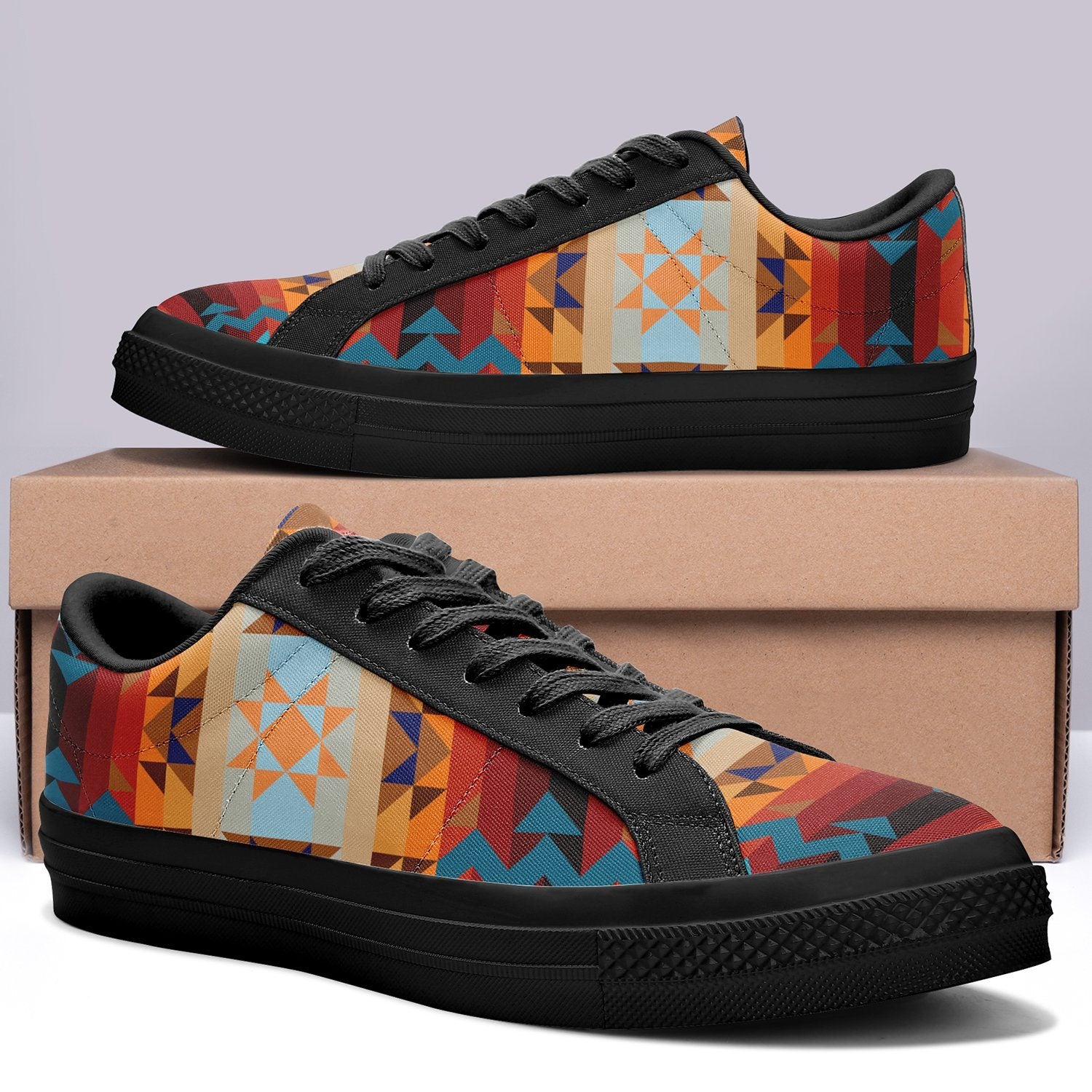 Dark Sandway Aapisi Low Top Canvas Shoes Black Sole aapisi Herman