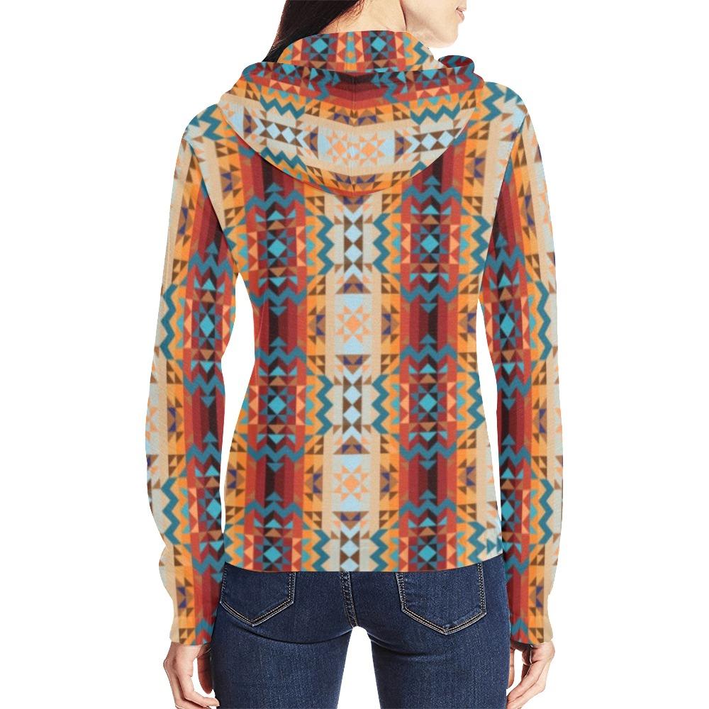 Dark Sandway All Over Print Full Zip Hoodie for Women (Model H14) All Over Print Full Zip Hoodie for Women (H14) e-joyer