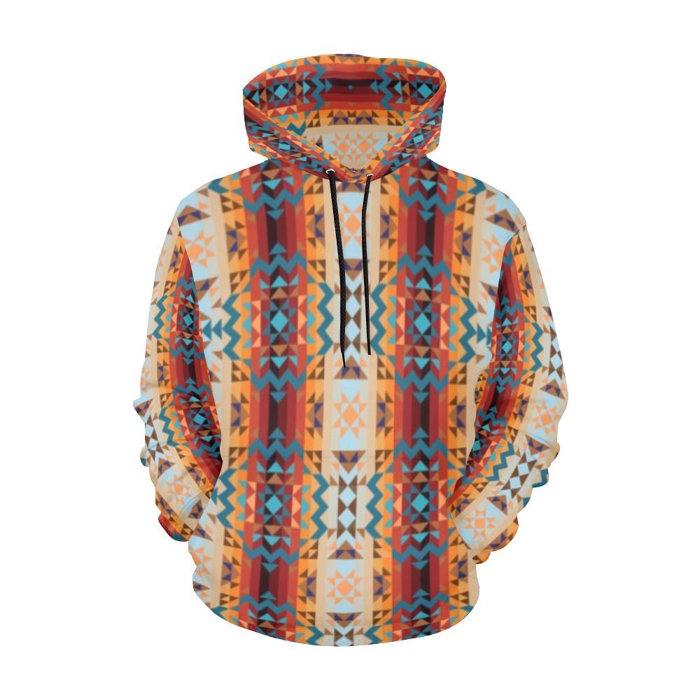 Dark Sandway All Over Print Hoodie for Women (USA Size) (Model H13) All Over Print Hoodie for Women (H13) e-joyer