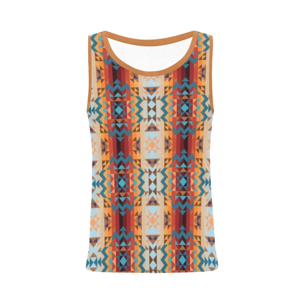 Dark Sandway All Over Print Tank Top for Women (Model T43) All Over Print Tank Top for Women (T43) e-joyer