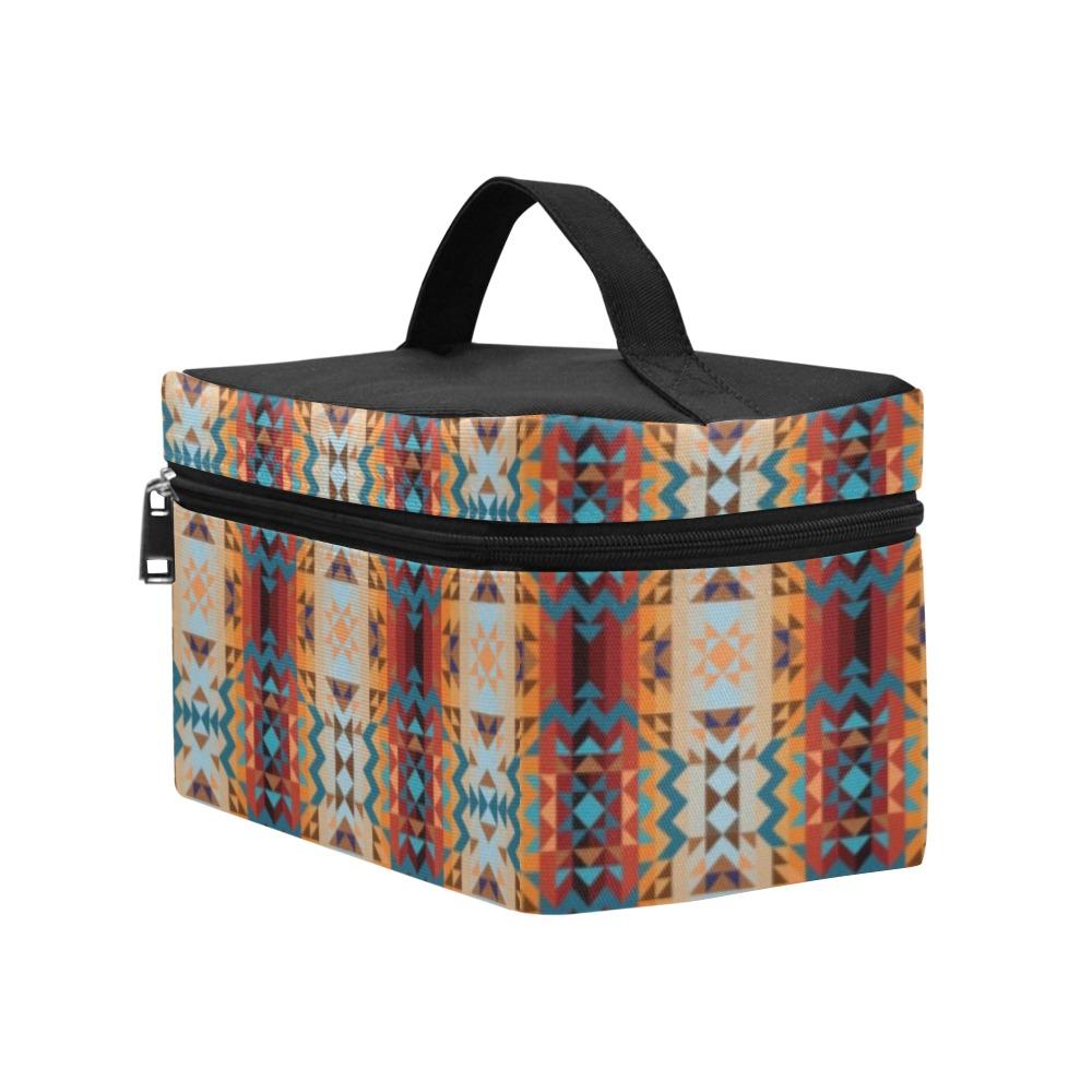 Dark Sandway Cosmetic Bag/Large (Model 1658) Cosmetic Bag e-joyer