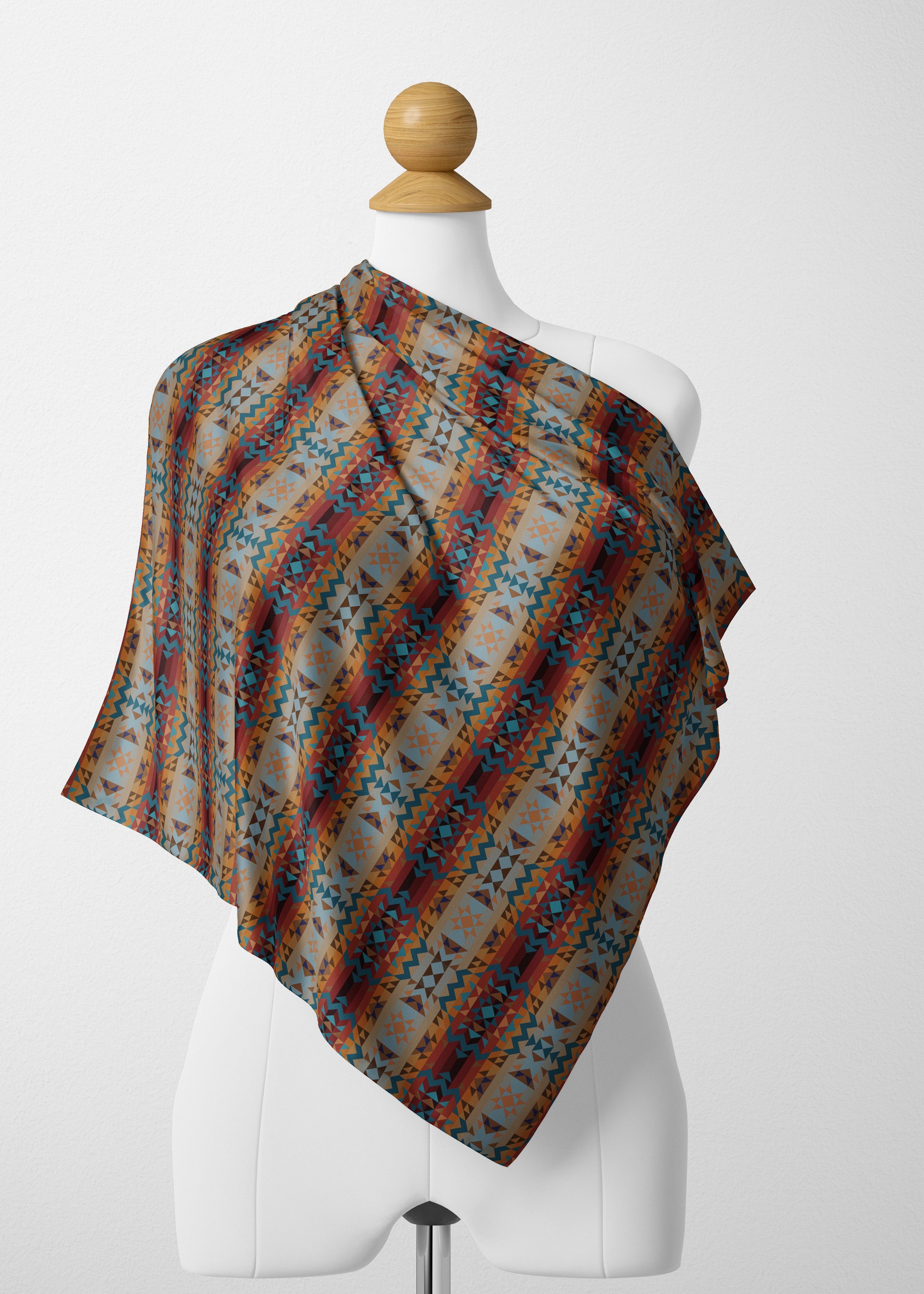 Dark Sandway Satin Shawl Scarf 49 Dzine