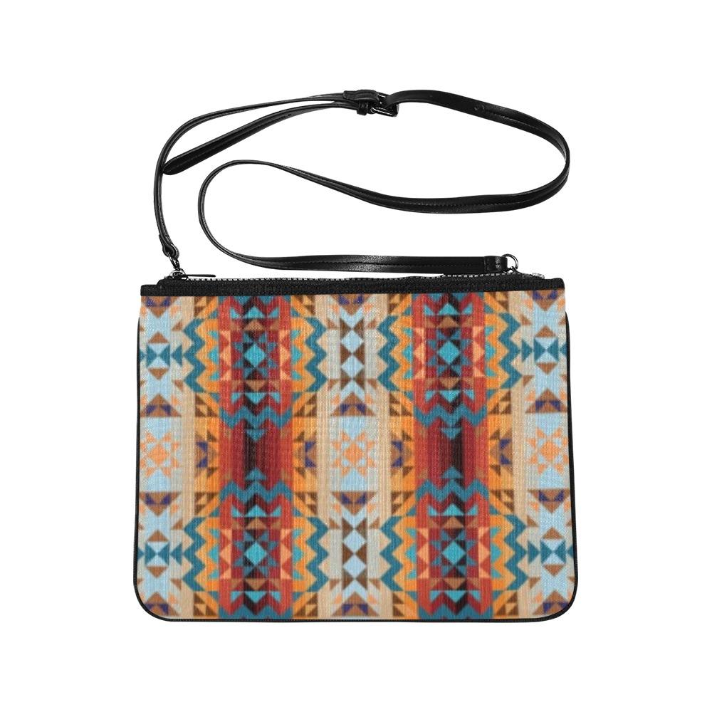 Dark Sandway Slim Clutch Bag (Model 1668) Slim Clutch Bags (1668) e-joyer
