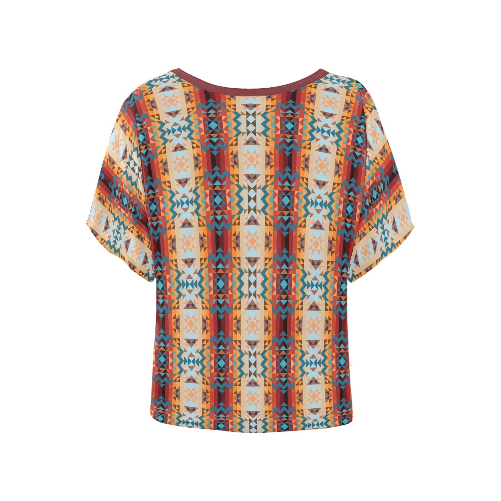 Dark Sandway Women's Batwing-Sleeved Blouse T shirt (Model T44) Women's Batwing-Sleeved Blouse T shirt (T44) e-joyer