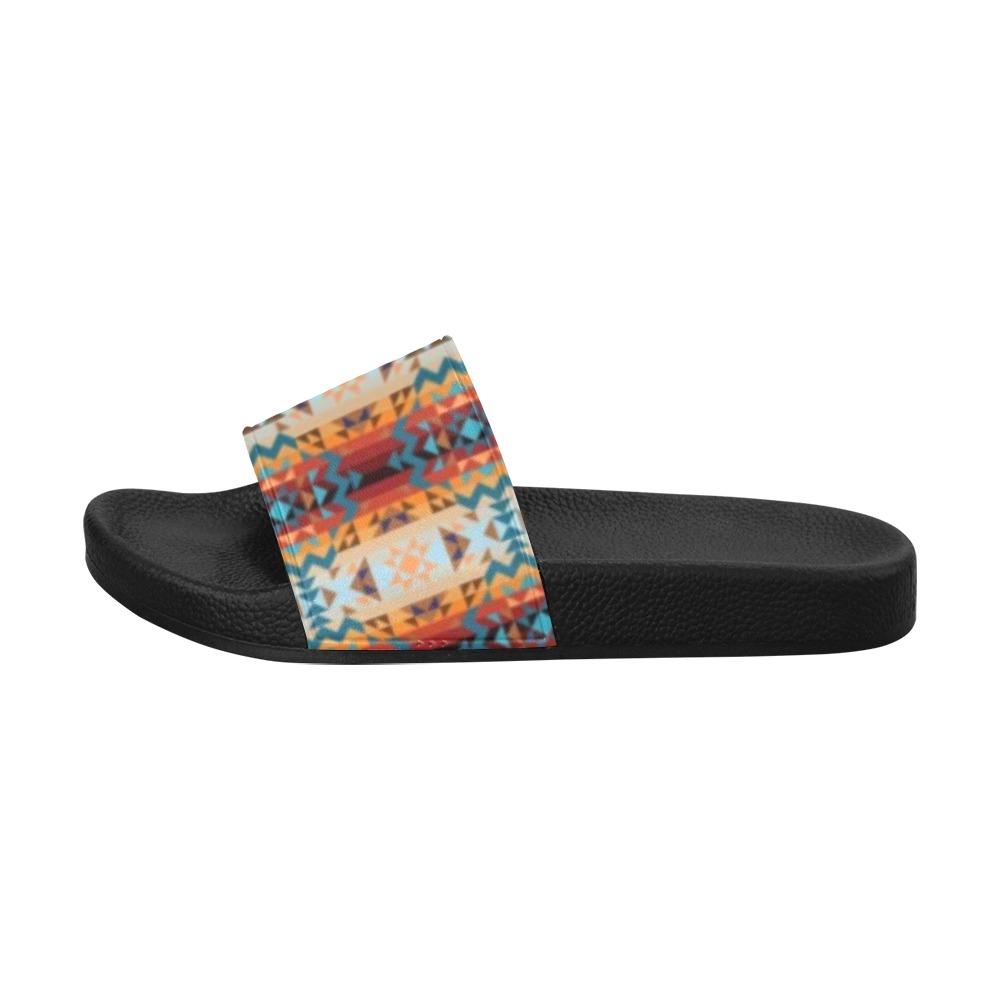 Dark Sandway Women's Slide Sandals (Model 057) Women's Slide Sandals (057) e-joyer