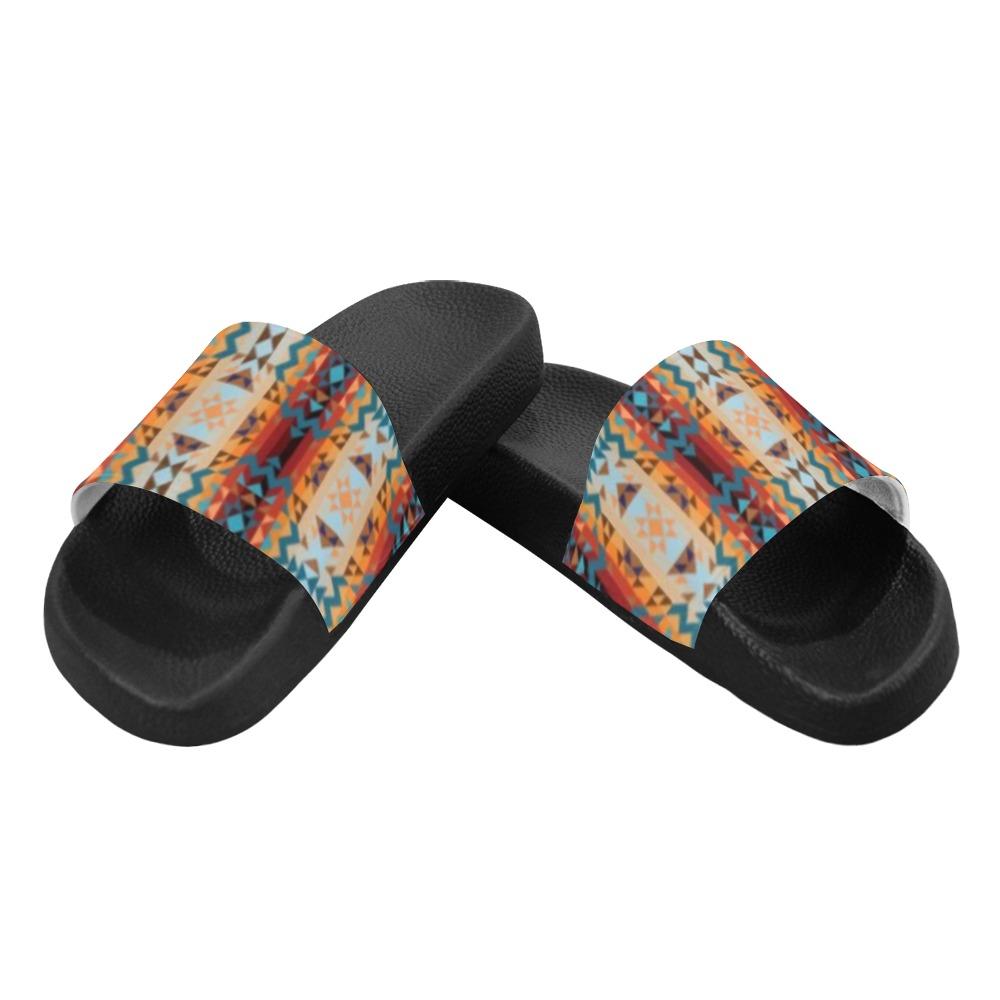 Dark Sandway Women's Slide Sandals (Model 057) Women's Slide Sandals (057) e-joyer