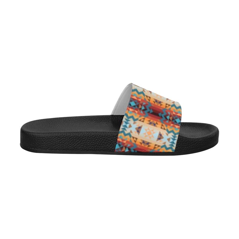 Dark Sandway Women's Slide Sandals (Model 057) Women's Slide Sandals (057) e-joyer