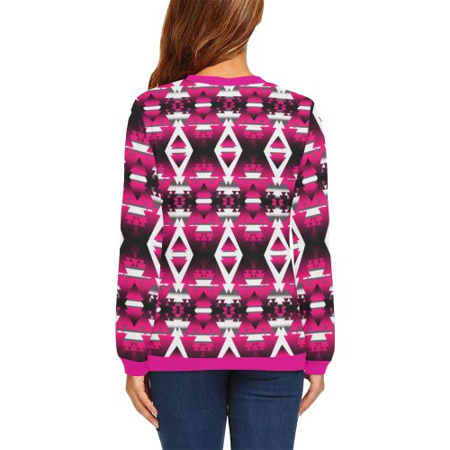 Dark Sunset Winter Camp All Over Print Crewneck Sweatshirt for Women (Model H18) Crewneck Sweatshirt for Women (H18) e-joyer