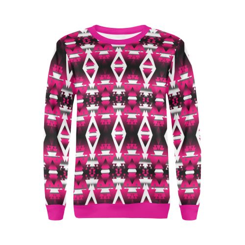 Dark Sunset Winter Camp All Over Print Crewneck Sweatshirt for Women (Model H18) Crewneck Sweatshirt for Women (H18) e-joyer