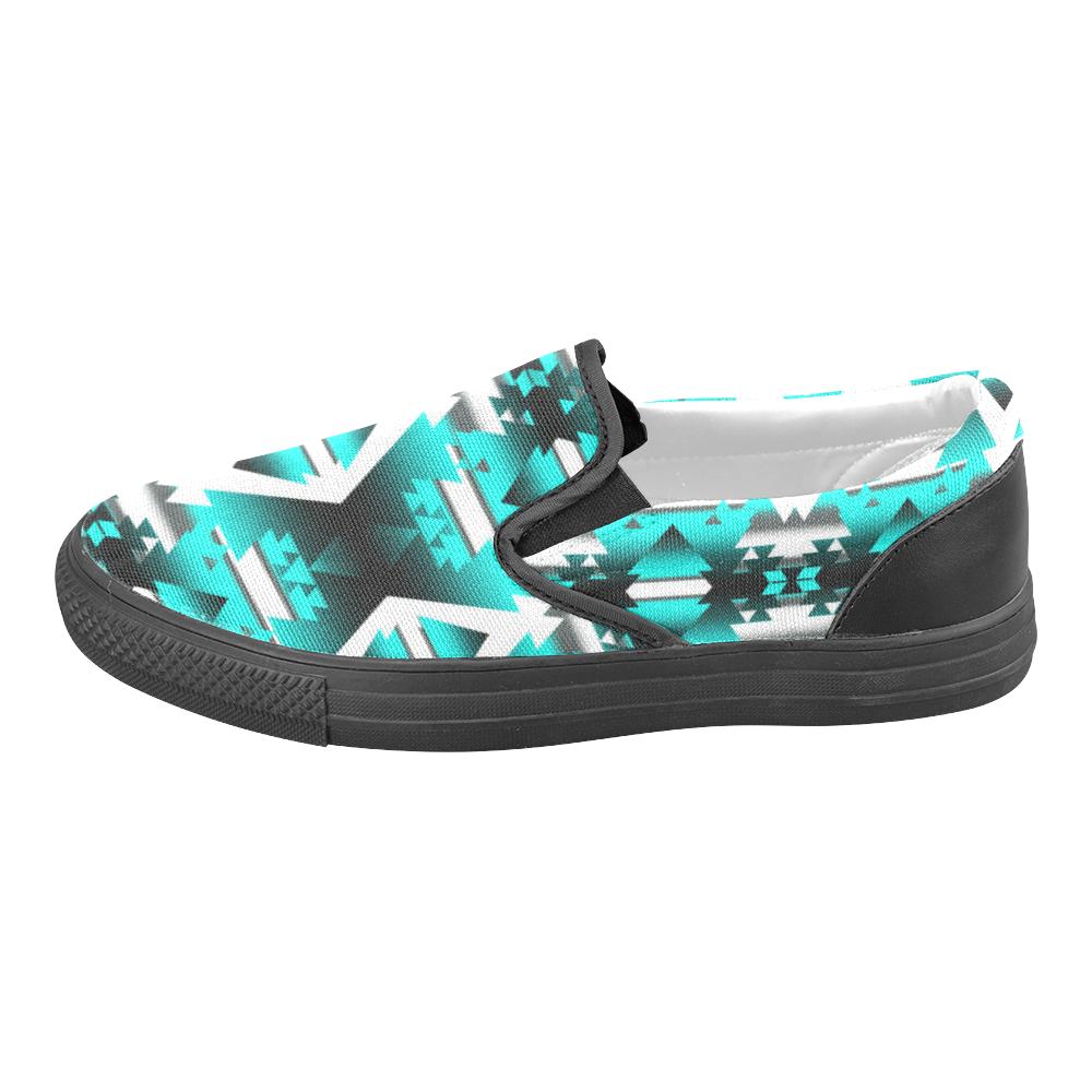 Deep Lake Winter Camp Women's Unusual Slip-on Canvas Shoes (Model 019) Women's Unusual Slip-on Canvas Shoes (019) e-joyer