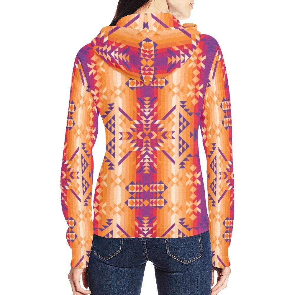 Desert Geo All Over Print Full Zip Hoodie for Women (Model H14) All Over Print Full Zip Hoodie for Women (H14) e-joyer