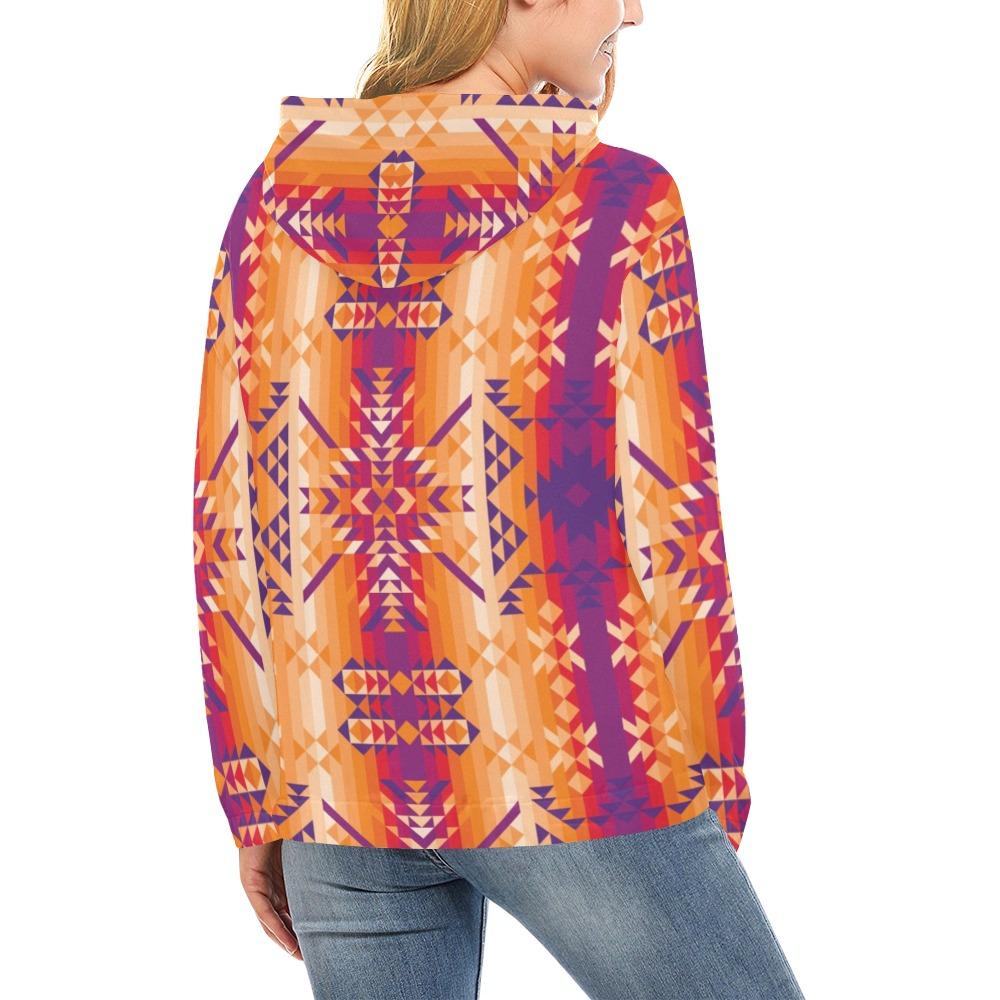 Desert Geo All Over Print Hoodie for Women (USA Size) (Model H13) All Over Print Hoodie for Women (H13) e-joyer