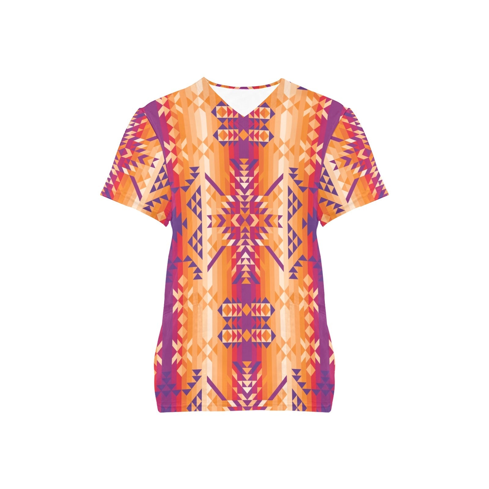 Desert Geo All Over Print Scrub Top Scrub Top e-joyer