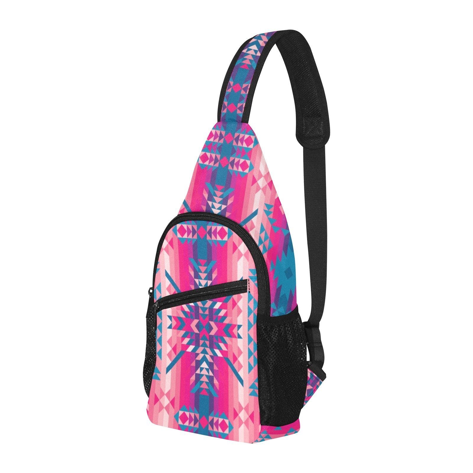 Desert Geo Blue All Over Print Chest Bag (Model 1719) All Over Print Chest Bag (1719) e-joyer