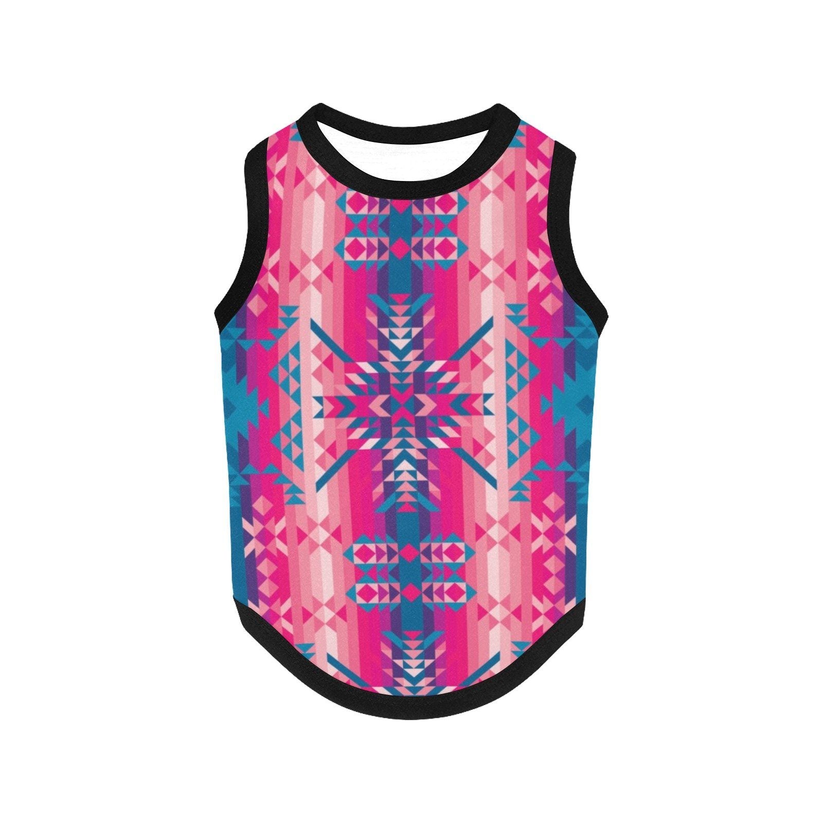 Desert Geo Blue All Over Print Pet Tank Top Pet Tank Top e-joyer