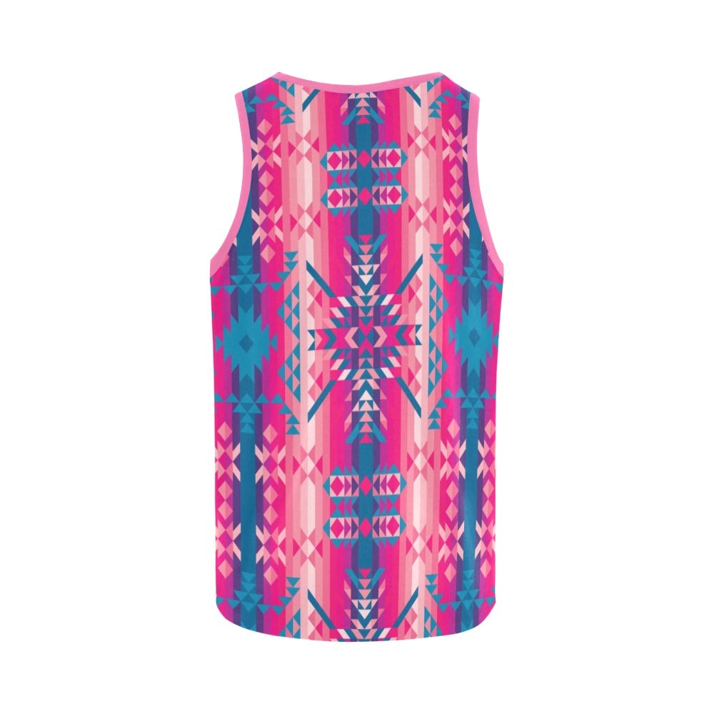 Desert Geo Blue All Over Print Tank Top for Women (Model T43) All Over Print Tank Top for Women (T43) e-joyer