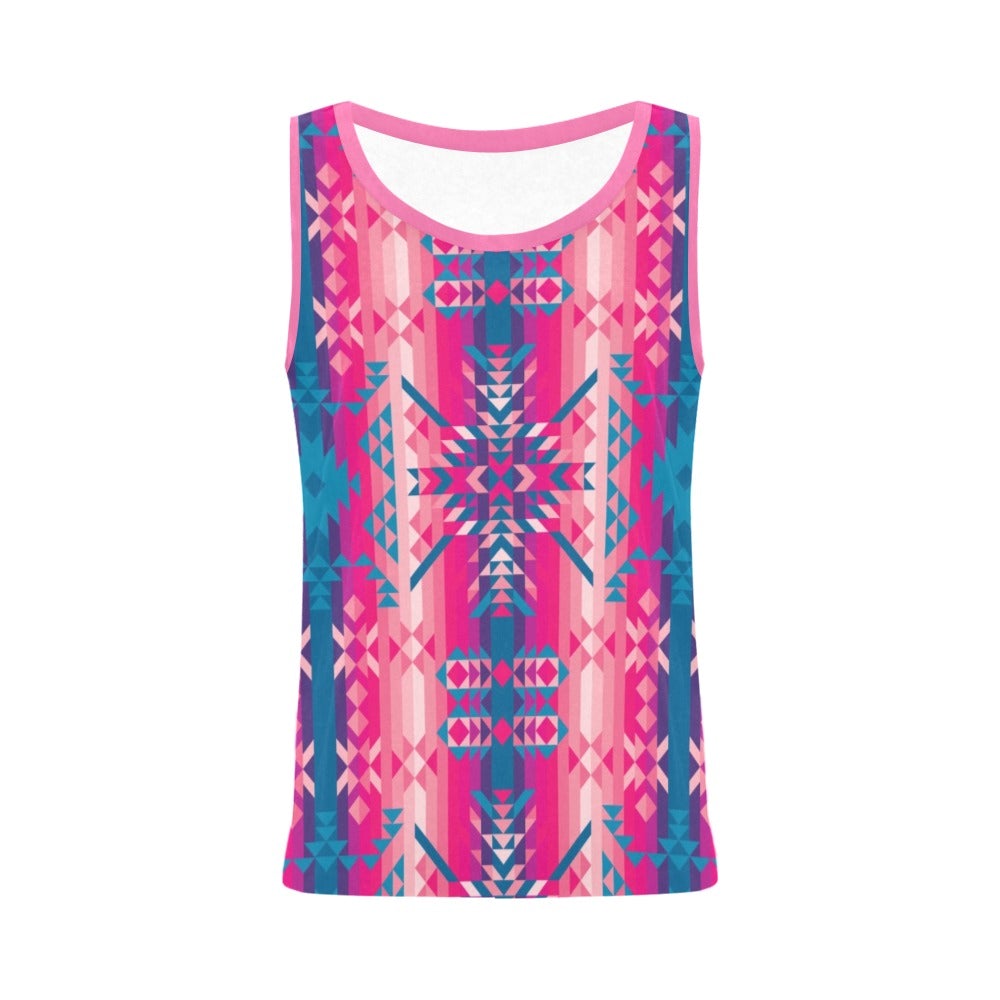Desert Geo Blue All Over Print Tank Top for Women (Model T43) All Over Print Tank Top for Women (T43) e-joyer