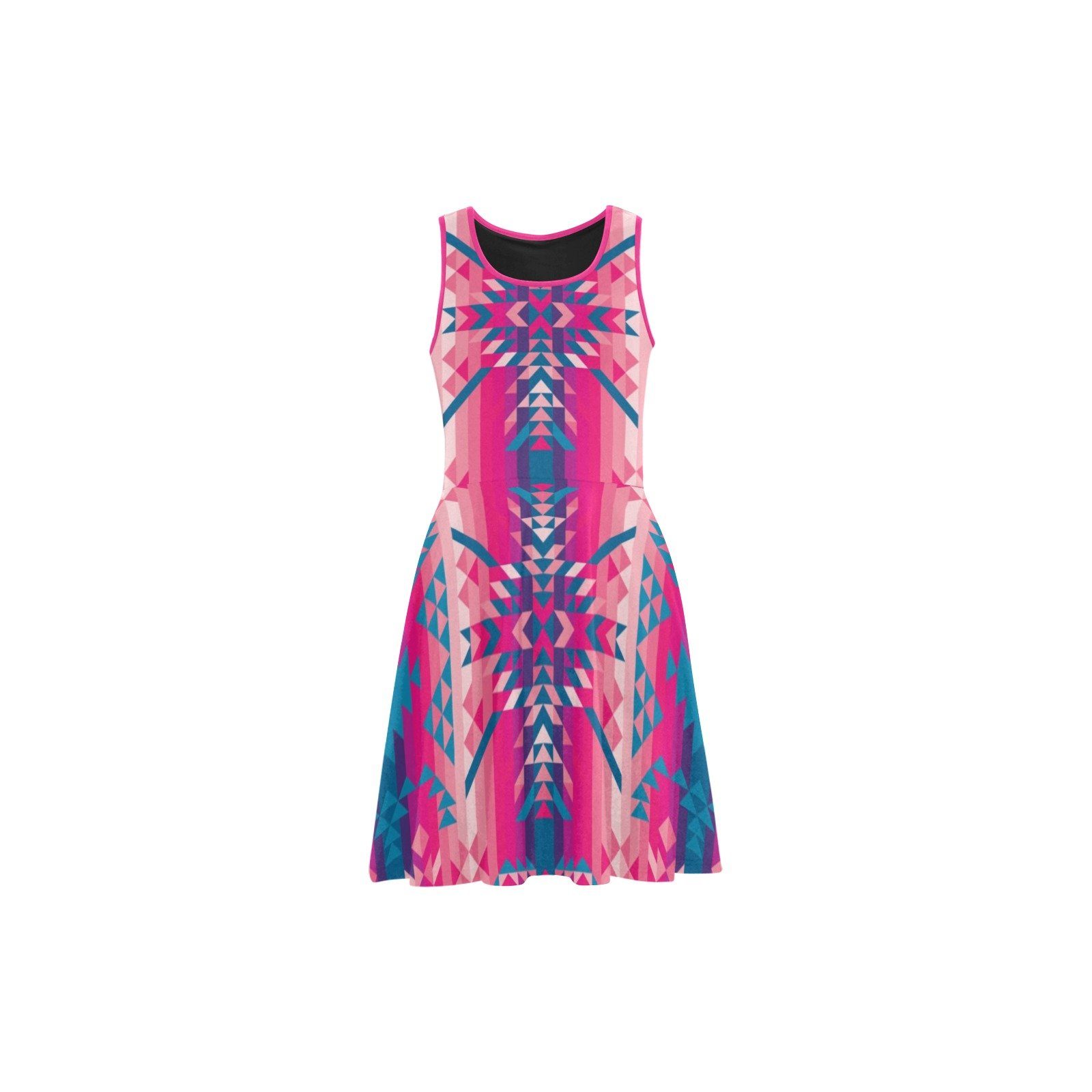 Desert Geo Blue Atalanta Sundress (Model D04) Atalanta Sundress (D04) e-joyer