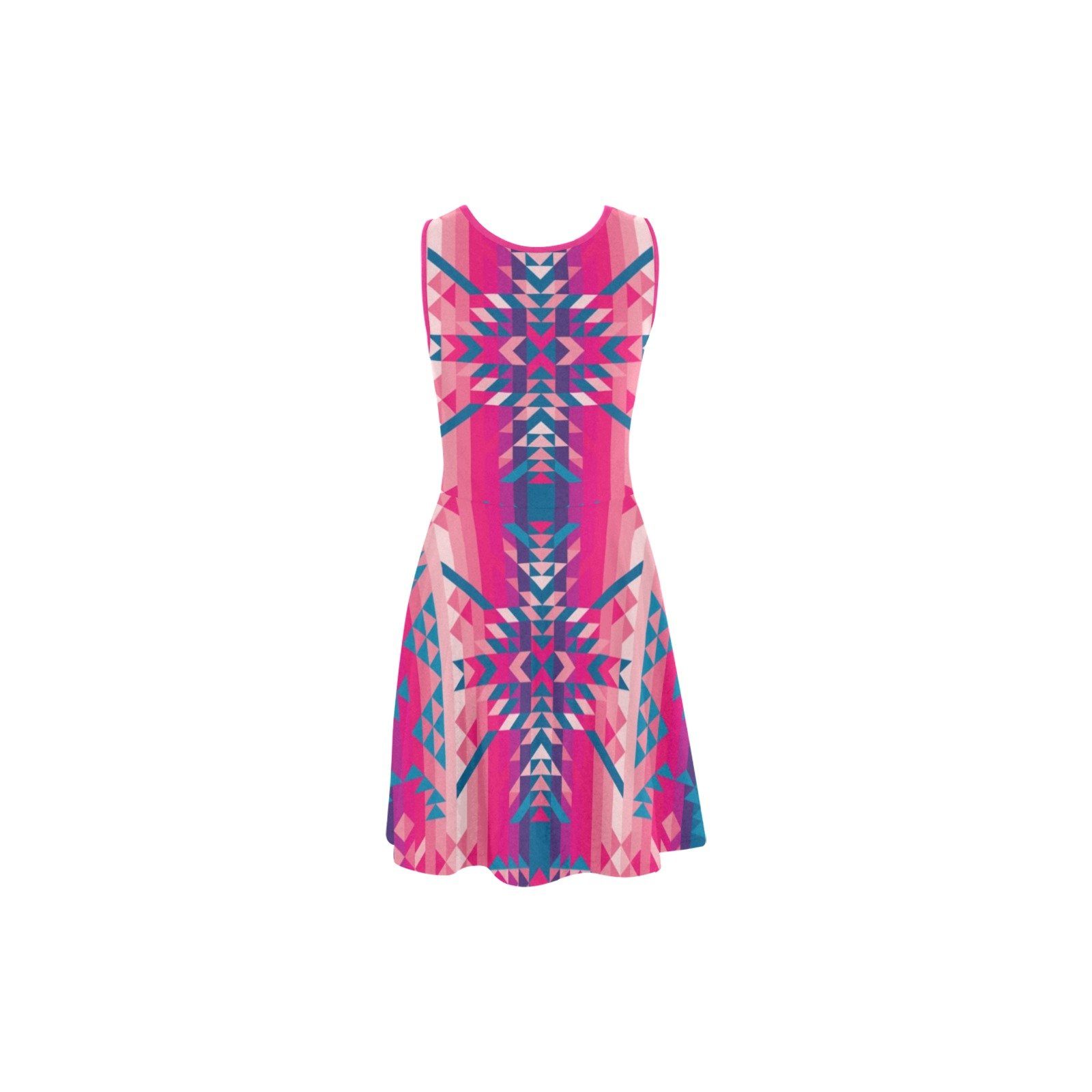 Desert Geo Blue Atalanta Sundress (Model D04) Atalanta Sundress (D04) e-joyer
