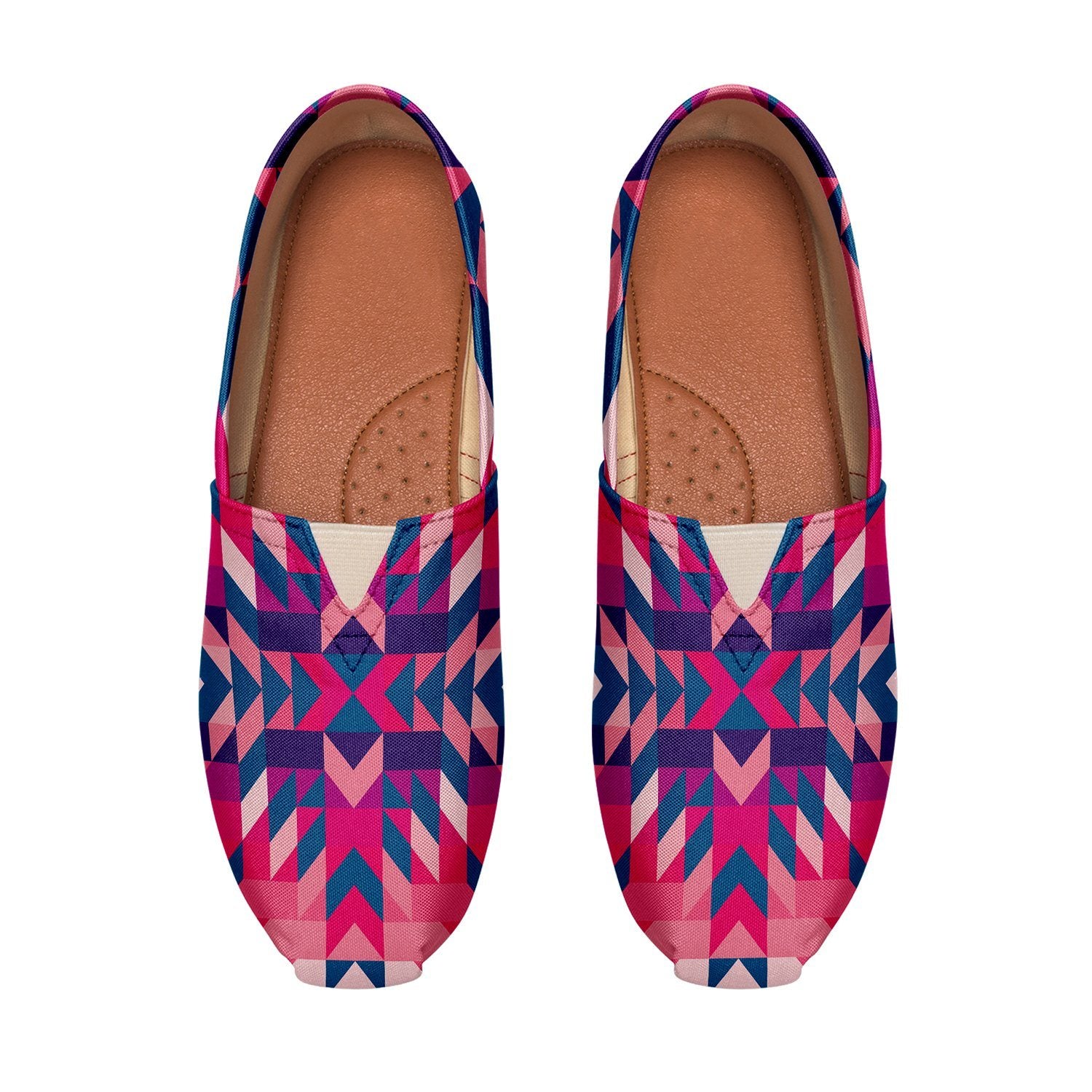 Desert Geo Blue Casual Unisex Slip On Shoe Herman