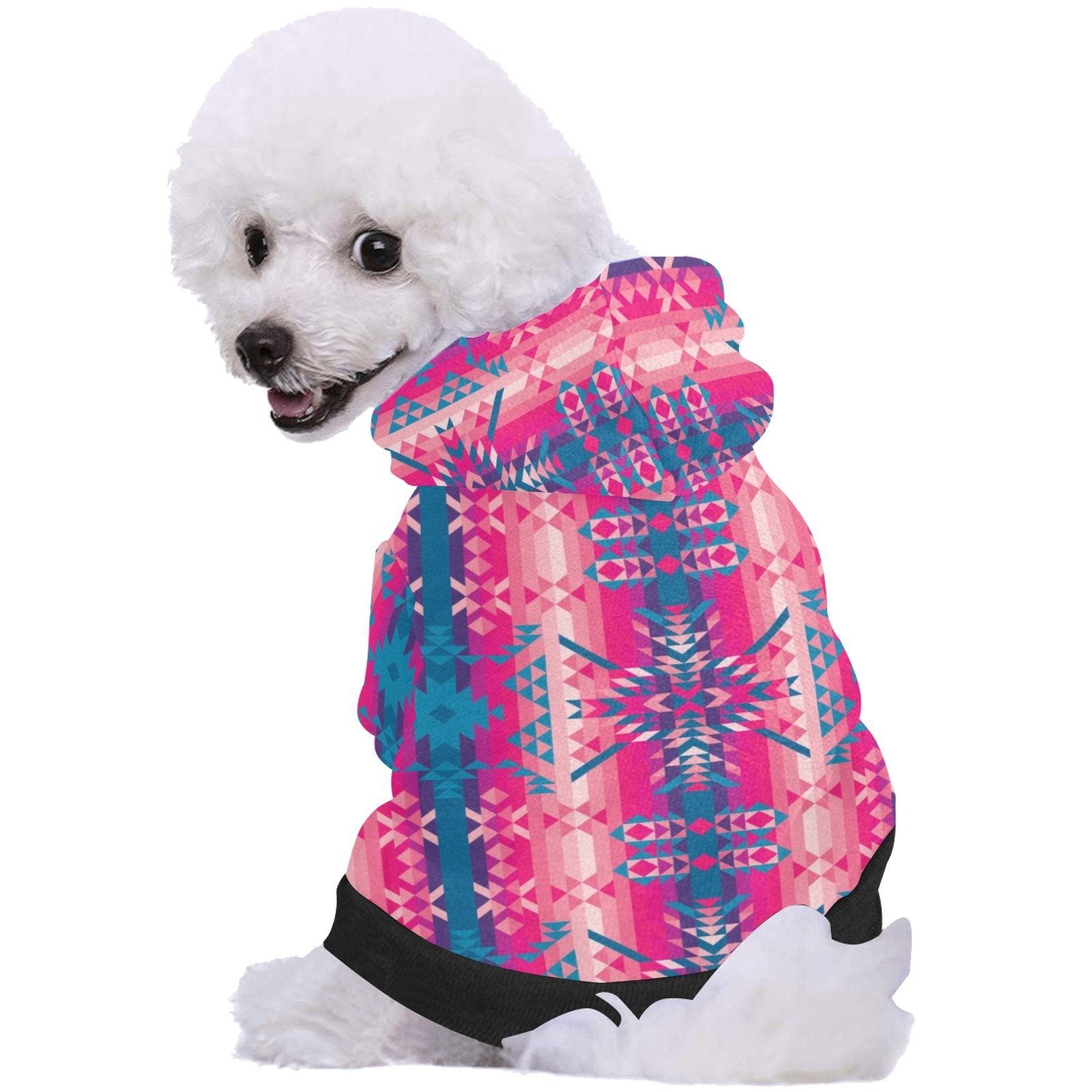 Desert Geo Blue Pet Dog Hoodie Pet Dog Hoodie e-joyer