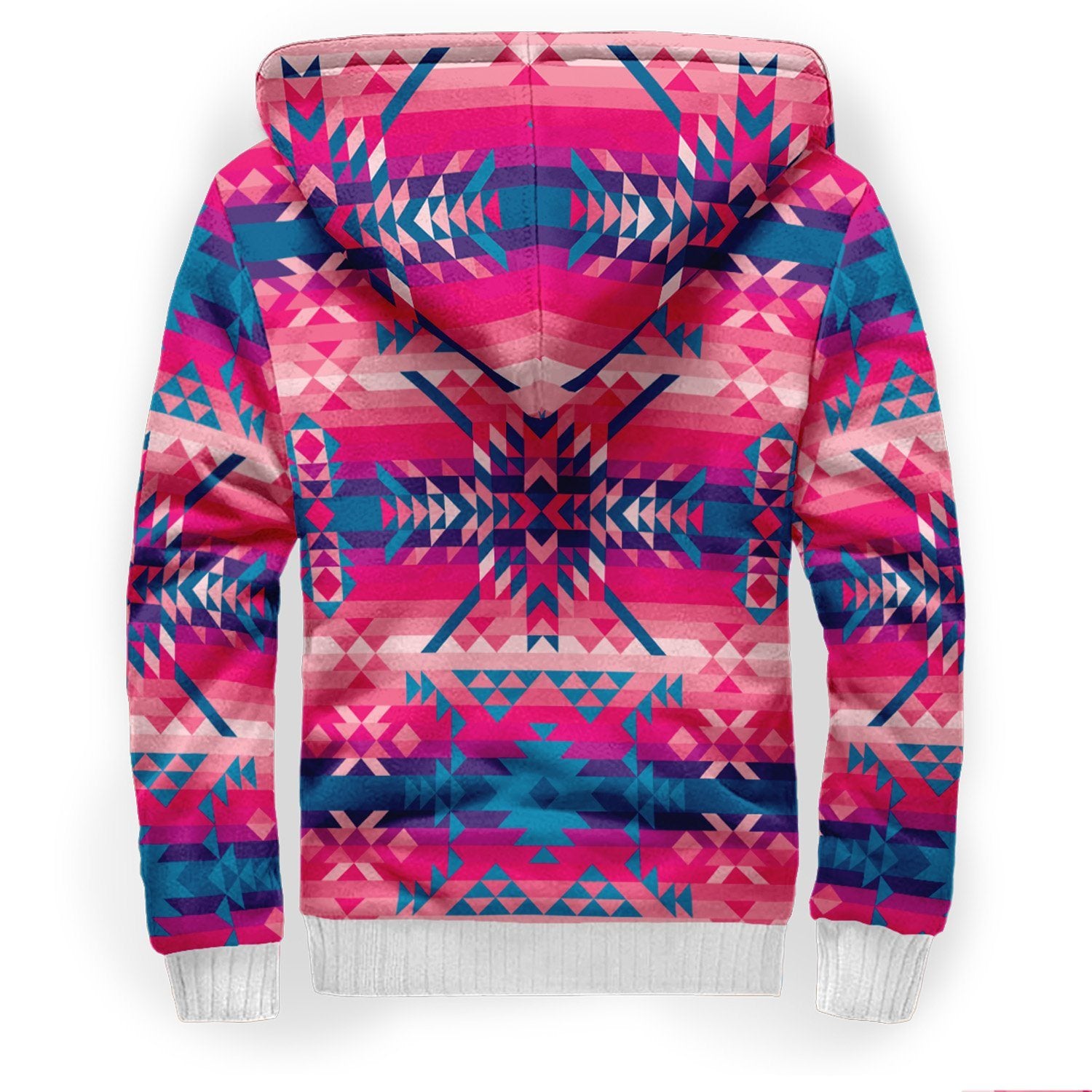 Desert Geo Blue Sherpa Hoodie hoodie Herman