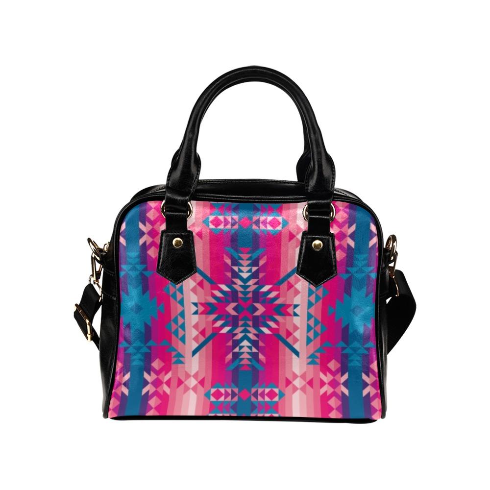 Desert Geo Blue Shoulder Handbag (Model 1634) Shoulder Handbags (1634) e-joyer