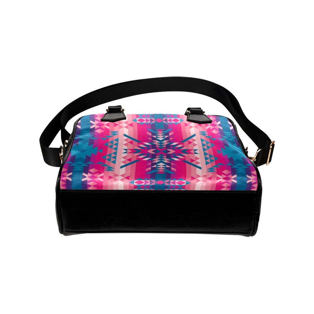 Desert Geo Blue Shoulder Handbag (Model 1634) Shoulder Handbags (1634) e-joyer
