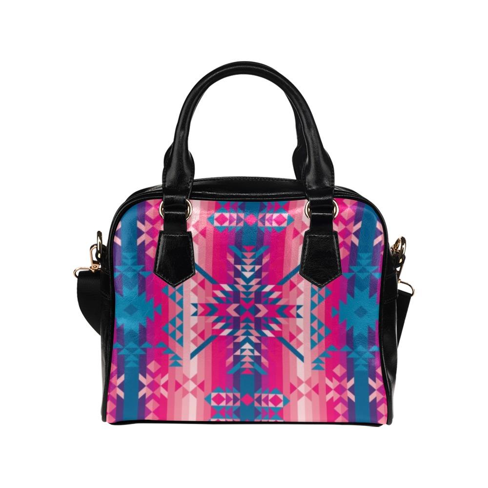 Desert Geo Blue Shoulder Handbag (Model 1634) Shoulder Handbags (1634) e-joyer