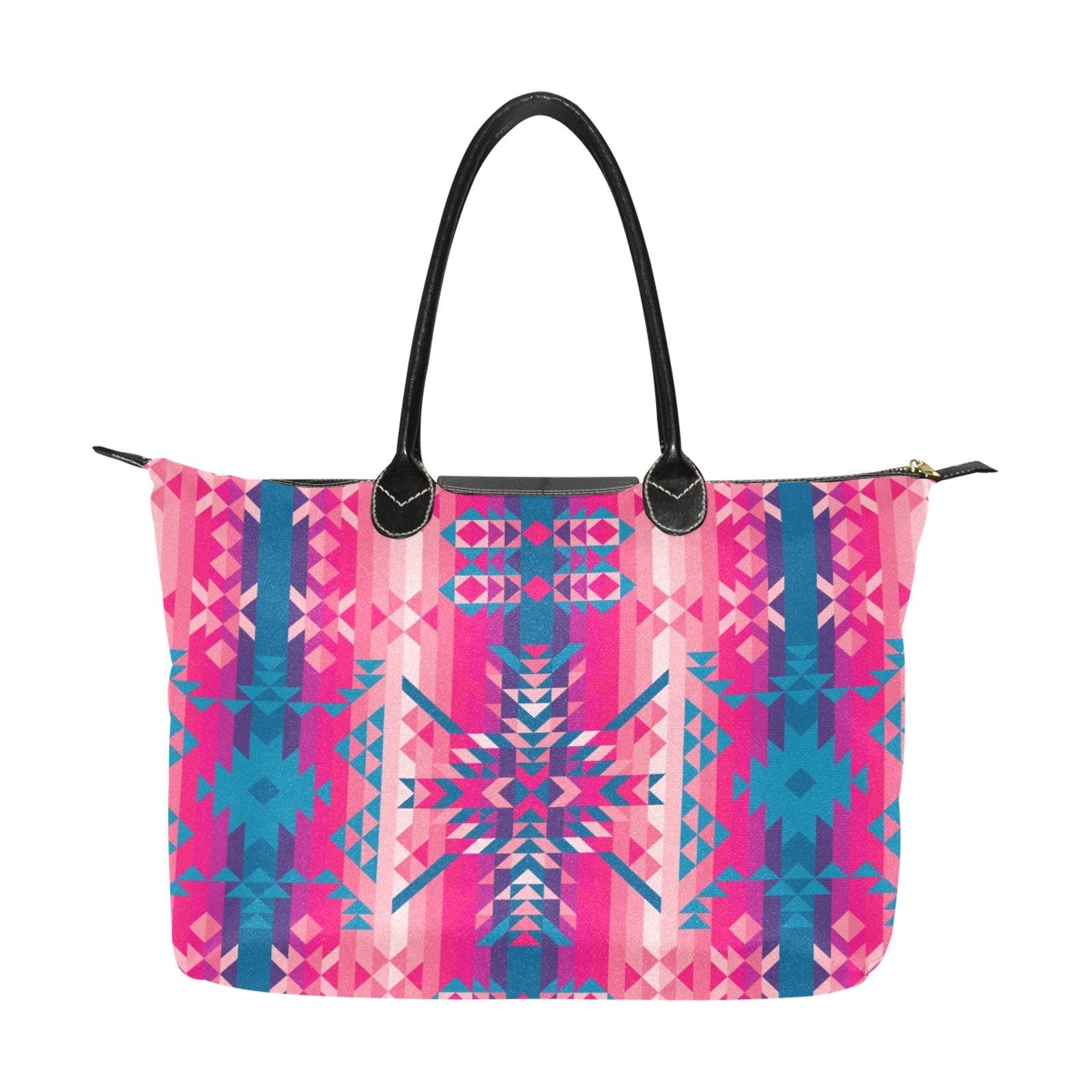 Desert Geo Blue Single-Shoulder Lady Handbag (Model 1714) bag e-joyer