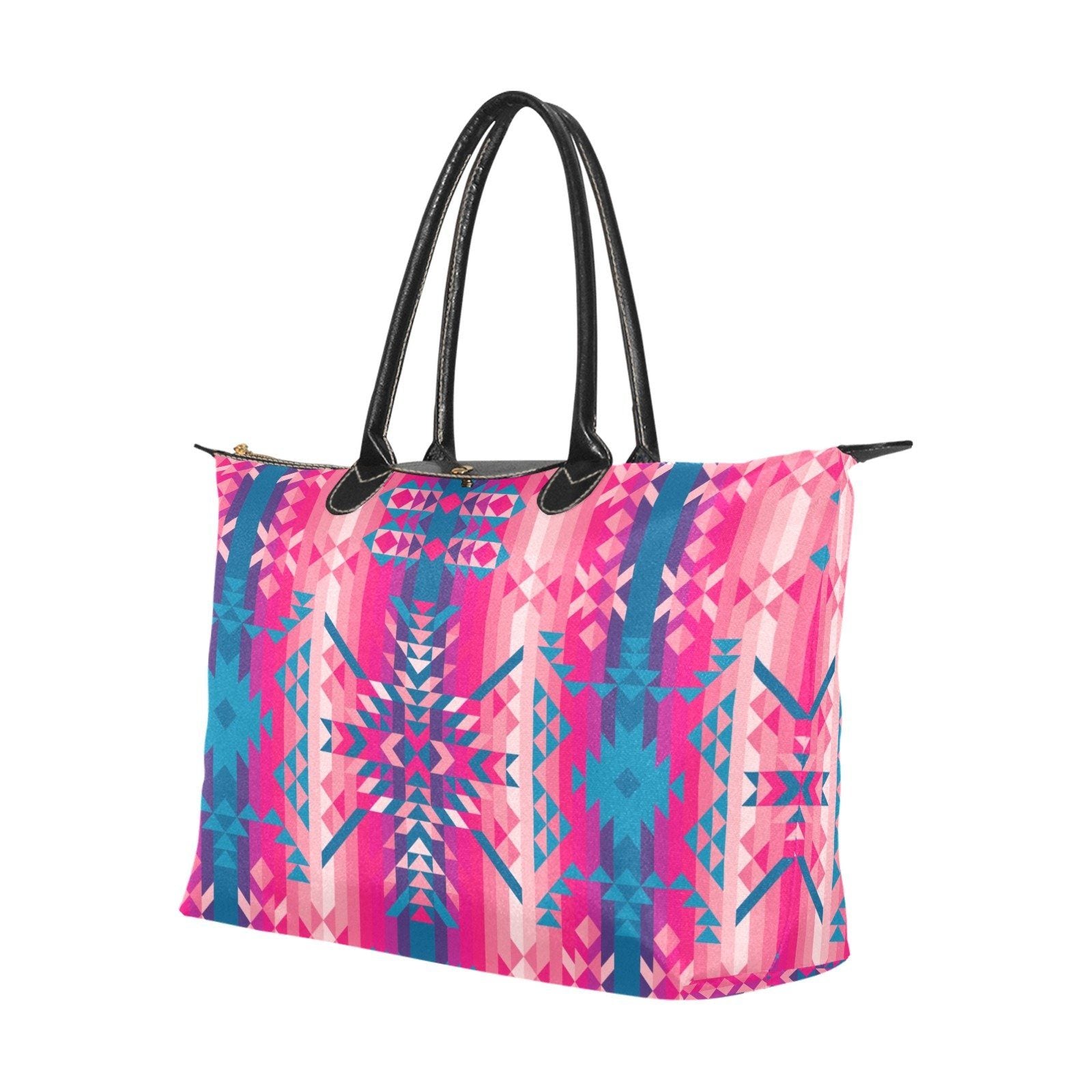 Desert Geo Blue Single-Shoulder Lady Handbag (Model 1714) bag e-joyer