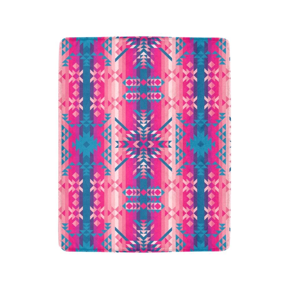 Desert Geo Blue Ultra-Soft Micro Fleece Blanket 40"x50" Ultra-Soft Blanket 40''x50'' e-joyer