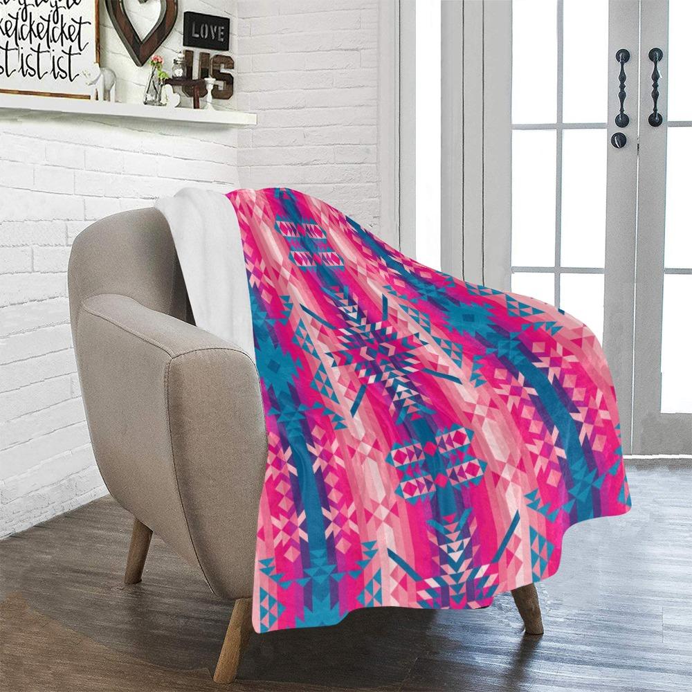 Desert Geo Blue Ultra-Soft Micro Fleece Blanket 40"x50" Ultra-Soft Blanket 40''x50'' e-joyer