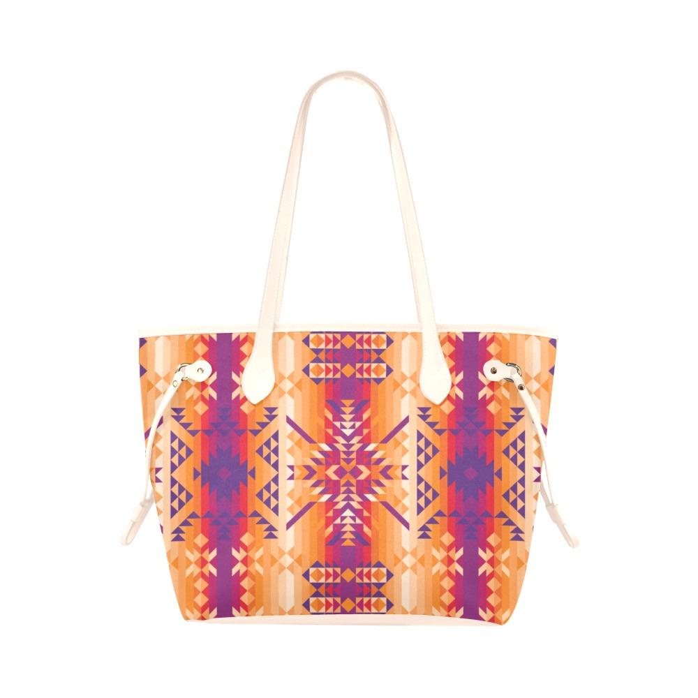 Desert Geo Clover Canvas Tote Bag (Model 1661) Clover Canvas Tote Bag (1661) e-joyer