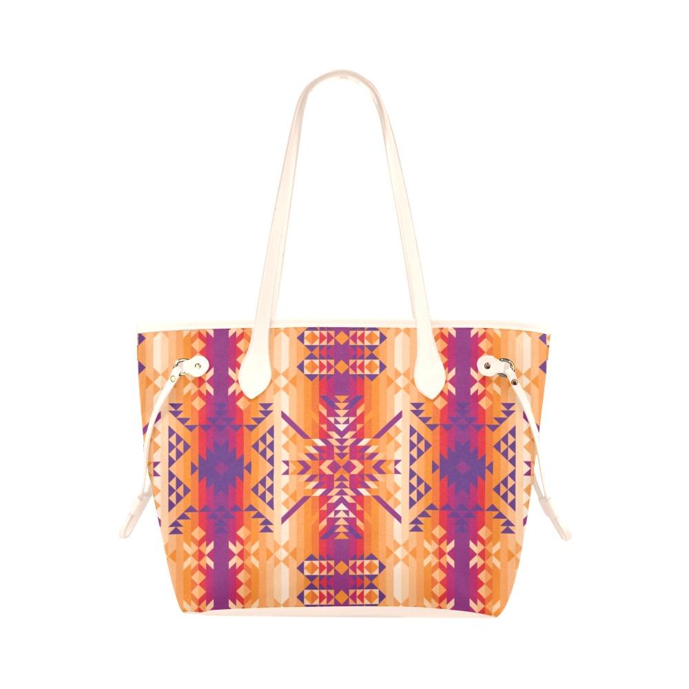 Desert Geo Clover Canvas Tote Bag (Model 1661) Clover Canvas Tote Bag (1661) e-joyer