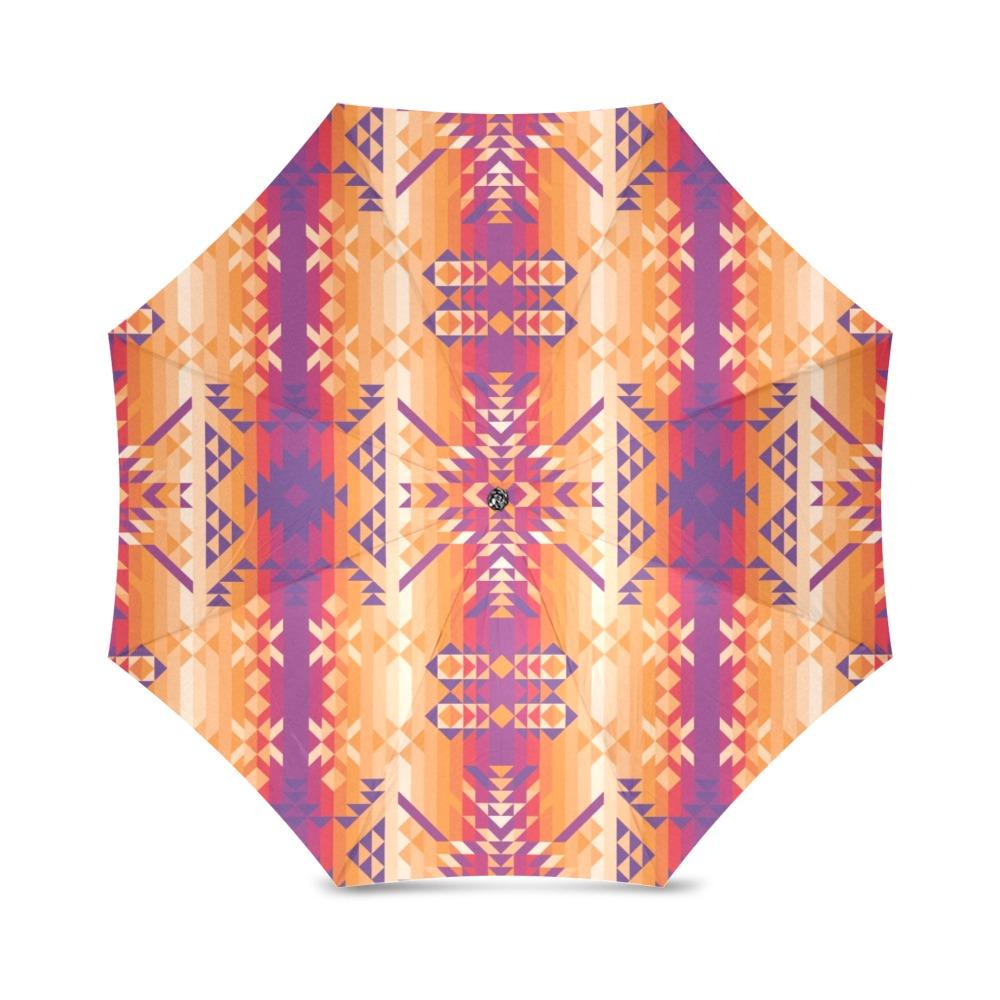 Desert Geo Foldable Umbrella (Model U01) Foldable Umbrella e-joyer