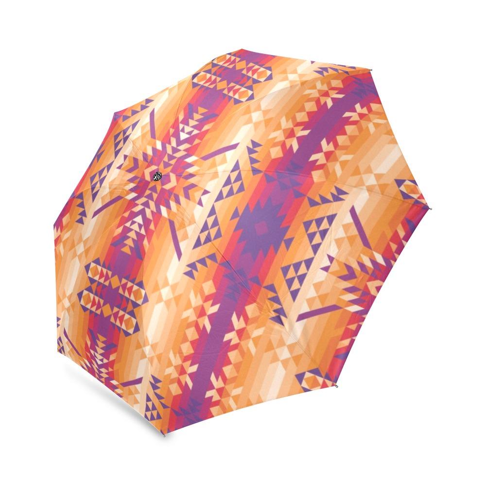 Desert Geo Foldable Umbrella (Model U01) Foldable Umbrella e-joyer