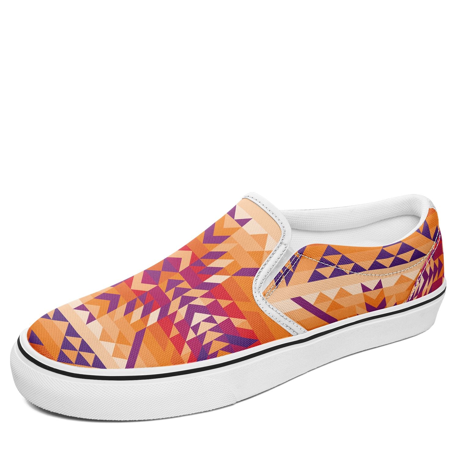 Desert Geo Otoyimm Canvas Slip On Shoes otoyimm Herman US Youth 1 / EUR 32 White Sole